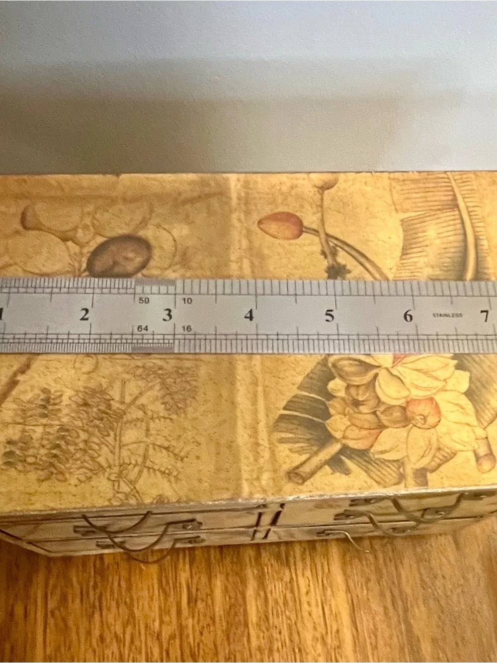 Mikasa Floral 6 Drawer Jewelry Box Wooden Tabletop Storage Chest Cottage Decor